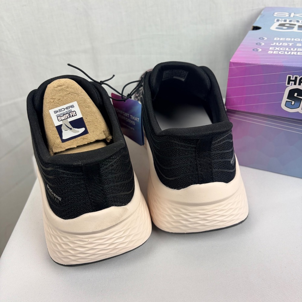 Skechers Hands Free Slip-ins Swift Fit Black Pink Womens Size 10 Sneakers - Picture 4 of 10
